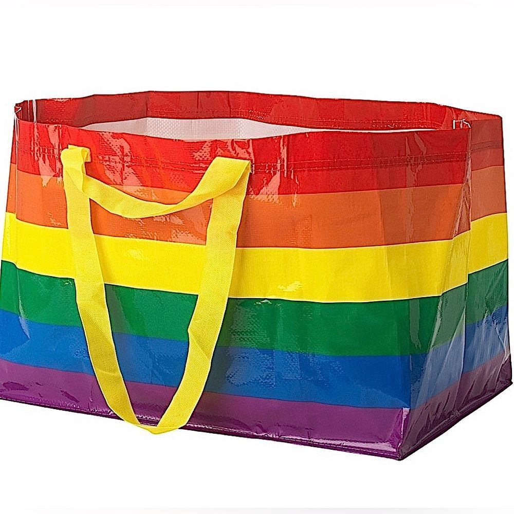 Ikea Rainbow Bag STORSTOMMA Limited Edition Pride Shopping Tote Extra Large XL